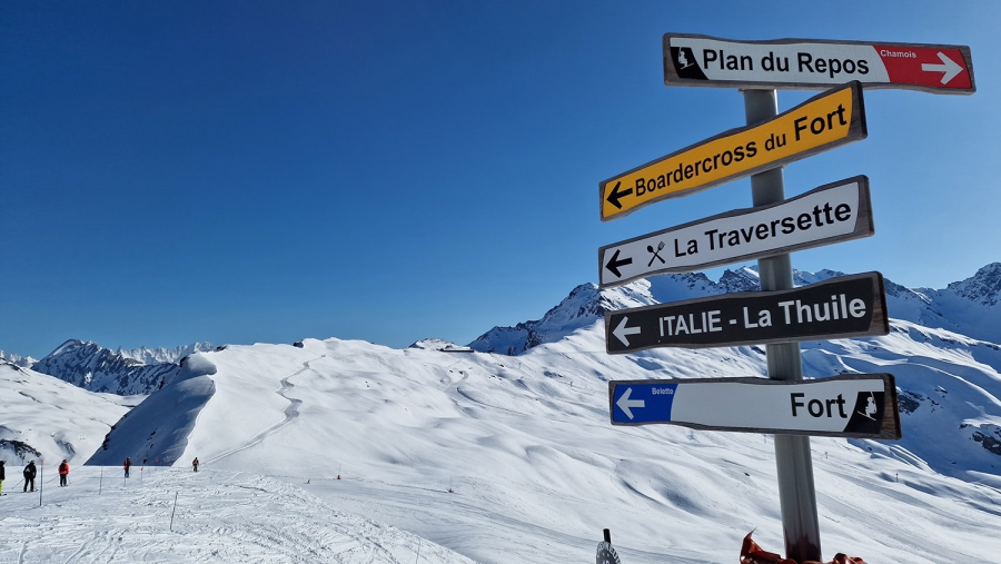 Skigebieden die in twee landen liggen